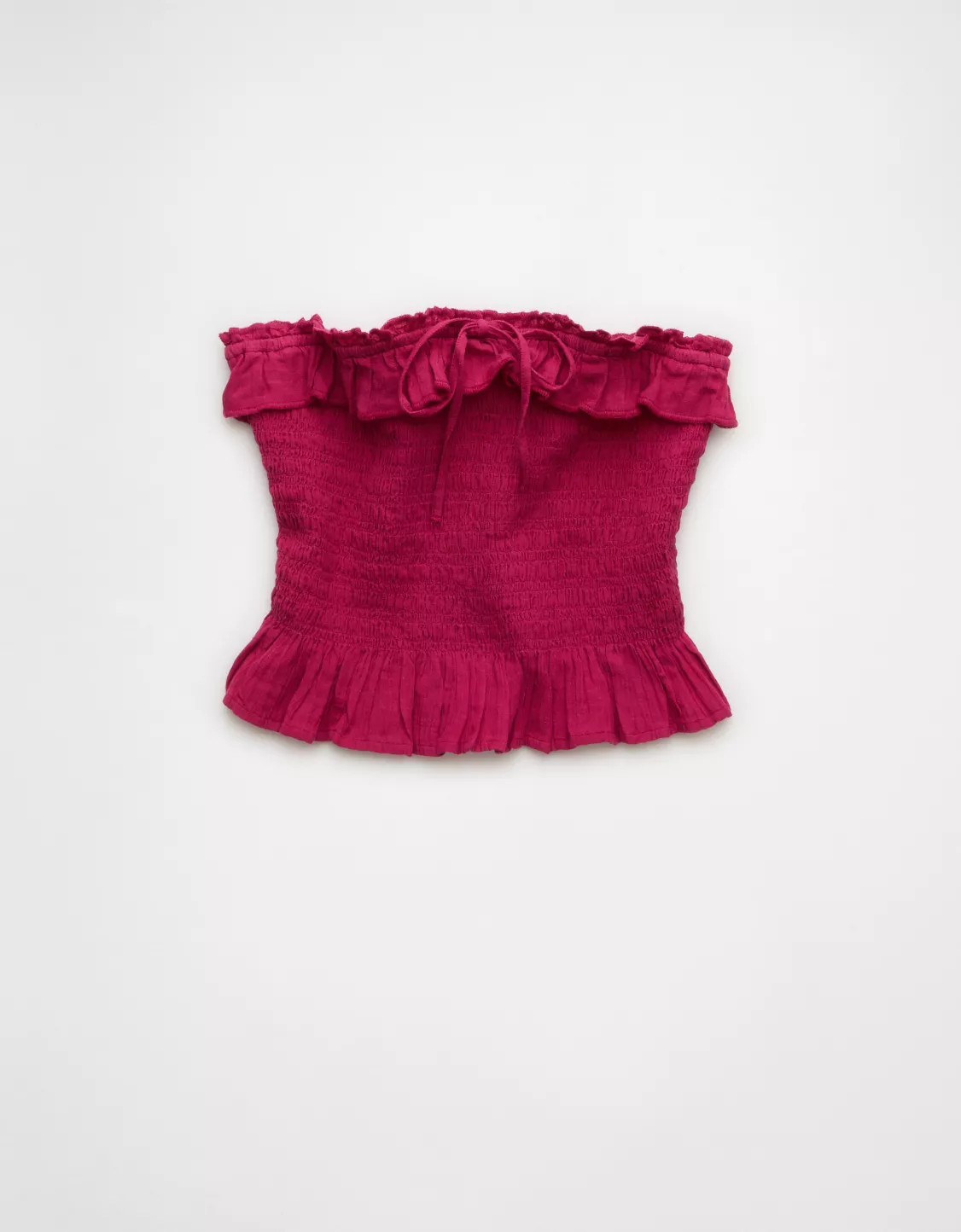 AE Ruffled Smocked Tube Top | American Eagle Outfitters (US & CA)