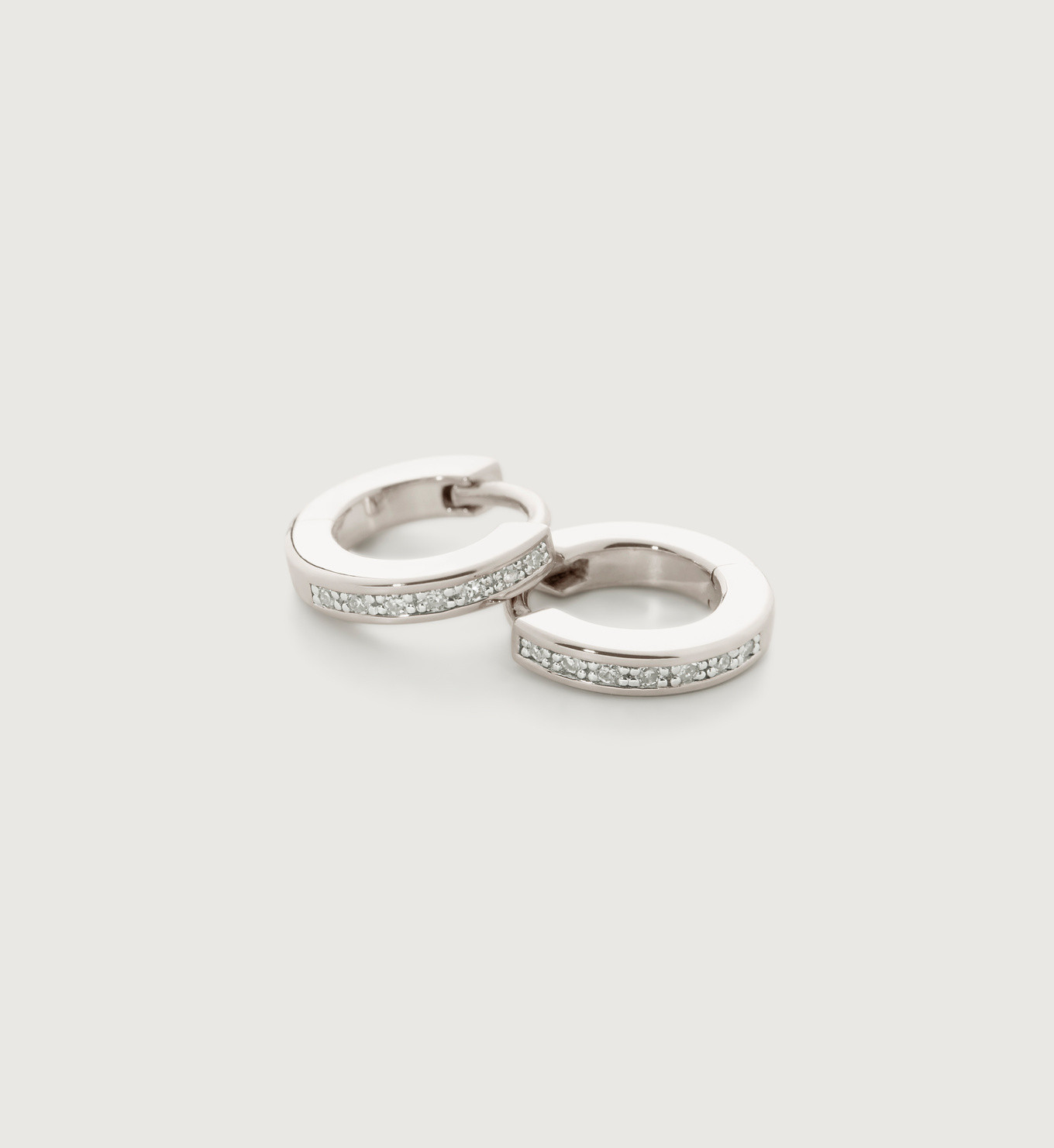 Skinny Diamond Huggie Earrings | Monica Vinader (US)