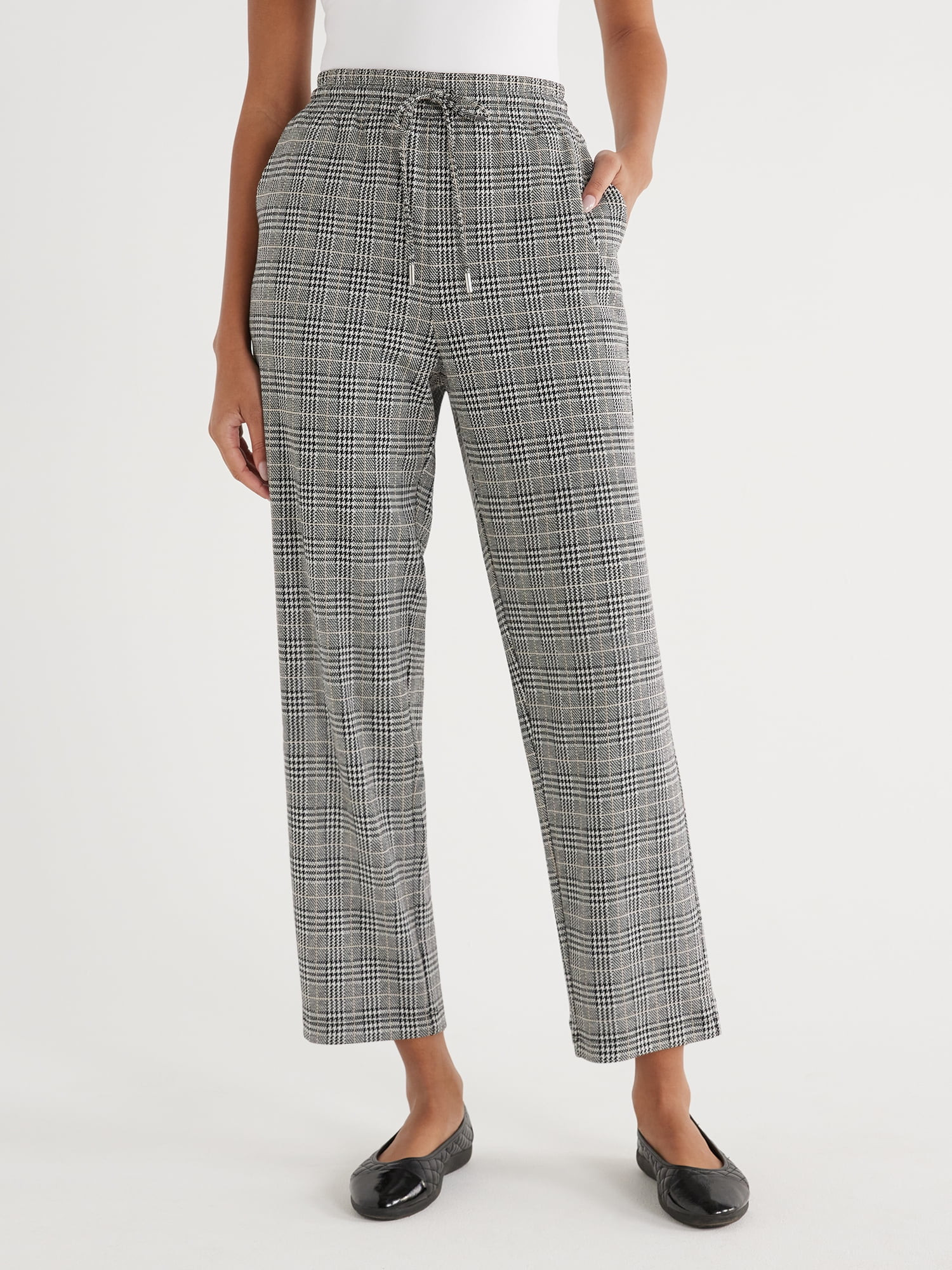 Time and Tru Women's Pull On Knit Pants, 28" Inseam, Sizes XS-XXXL | Walmart (US)