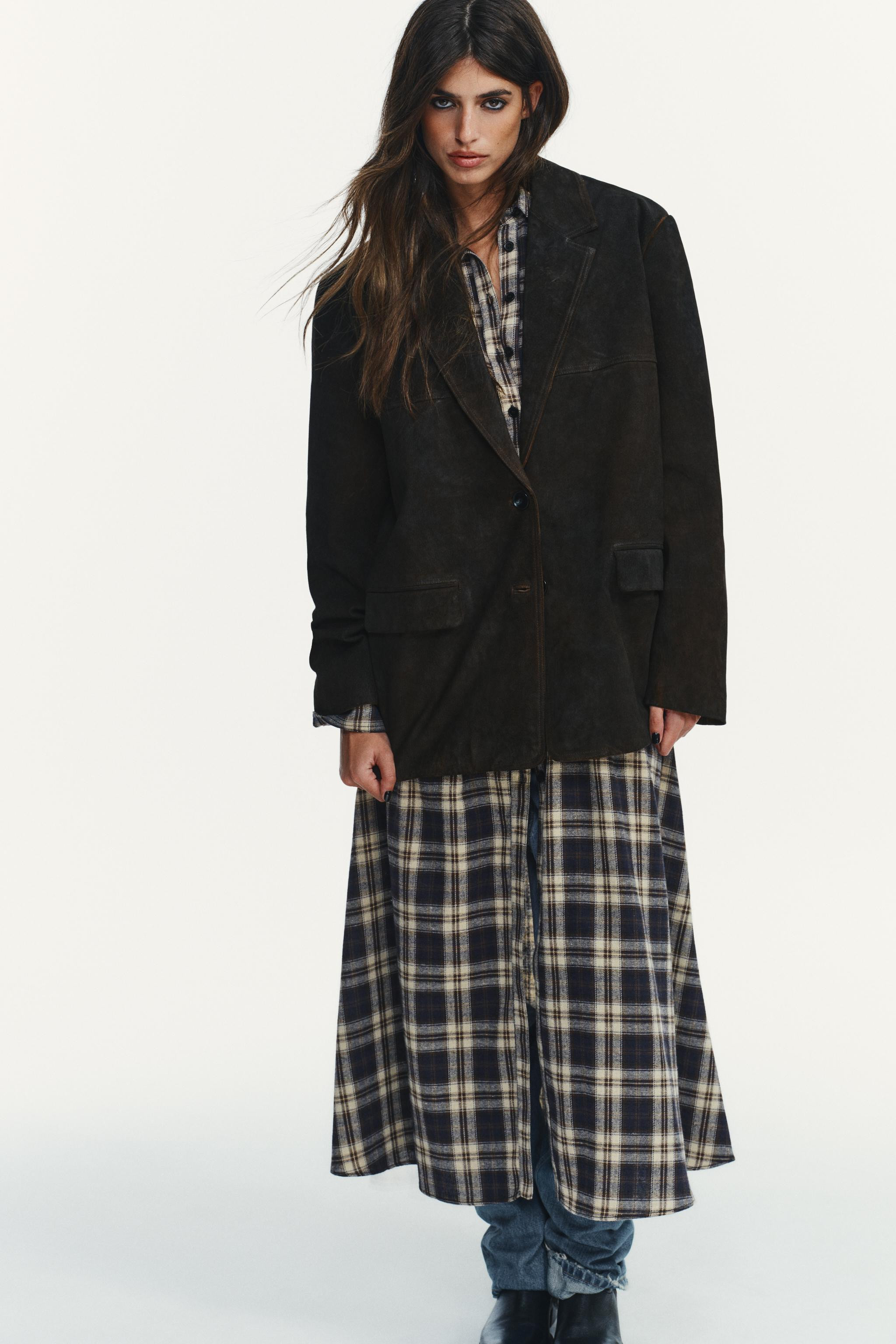 100% SUEDE LEATHER BLAZER WITH POCKETS | Zara UK