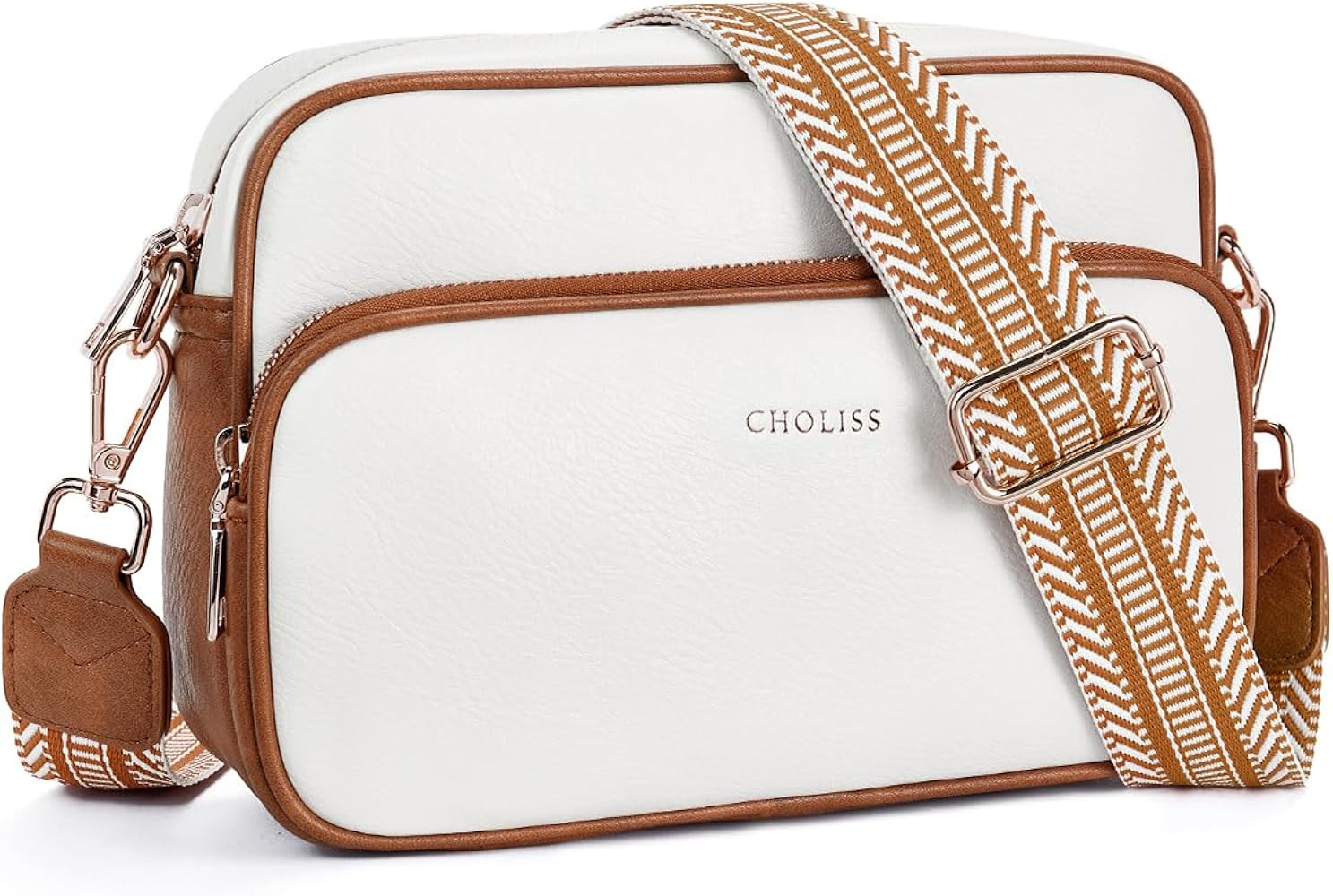 CHOLISS Small Crossbody Bags for Women, Leather Purses Designer Shoulder Handbags w/Adjustable Wi... | Amazon (US)