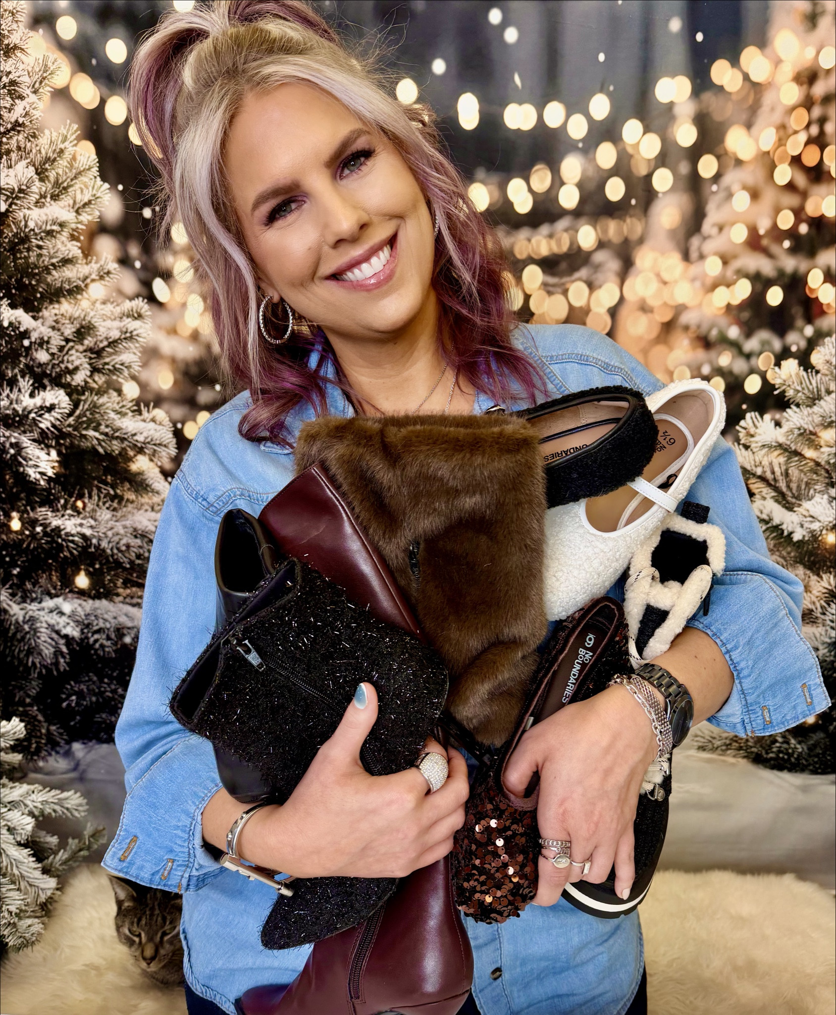 @walmartstyle #walmartpartner #walmartstyle 

✔️Denim Shirt 〰️ size med  
✔️Dark skinny jeans 〰️ size 14 
✔️Turtleneck Sweater Dress 〰️ size L 
✔️Embellished Sweater Dress 〰️ size  large 
✔️Lace Shirtdress 〰️ size XL 
✔️Velvet Midi Dress 〰️ size L 
✔️Black Pumps 〰️ TTS  
✔️Black Kitten Heel with Buckle Pumps 〰️ size down 1/2
✔️Black Ankle Kitten Heel booties 〰️ TTS
✔️Tweed & shearling hiker boots 〰️ TTS leaning big  
✔️Fur Cuff Boots 〰️ TTS
✔️Black tinsel boots 〰️ TTS 
✔️Brown sequins flats 〰️ TTS 
✔️Sherpa flats 〰️ TTS  
✔️Slouchy Covered kitten heel ankle boots 〰️ TTS
✔️Maroon knee high boots 〰️ regular size in wide calf  
✔️Lace Tights 〰️ XL (TTS)  
✔️Shapewear 〰️ XL (TTS)

#walmart #walmartfashion #walmartstyle  walmart fashion, walmart style, walmart outfit, walmart look, walmart fashion, found it at walmart, walmart fashion finds, walmart summer, walmart winter, walmart fall, walmart spring, walmart new arrivals, walmart outfit, walmart outfit inspo, walmart outfit inspiration, walmart curves, walmart curvy, curvy walmart, midsize walmart, walmart midsize, walmart ootd, walmart shopping, new at walmart  #under20 #under30 #under40 #under50 #under60 #under75 #under100 #affordable #budget #inexpensive #size14 #size16 #size12 #medium #large #extralarge #xl #curvy #midsize #pear #pearshape #pearshaped budget fashion, affordable fashion, budget style, affordable style, curvy style, curvy fashion, midsize style, midsize fashion #dress #dresses dresses for, dresses under, dress outfit, dress look, dresses under $30, dresses under $50, dresses under $100, dress outfit, dress outfit inspo, dress inspo, dress inspiration, dress ideas, dress style ideas, dress outfit ideas, dress styling 

#LTKFindsUnder50 #LTKMidsize #LTKSaleAlert