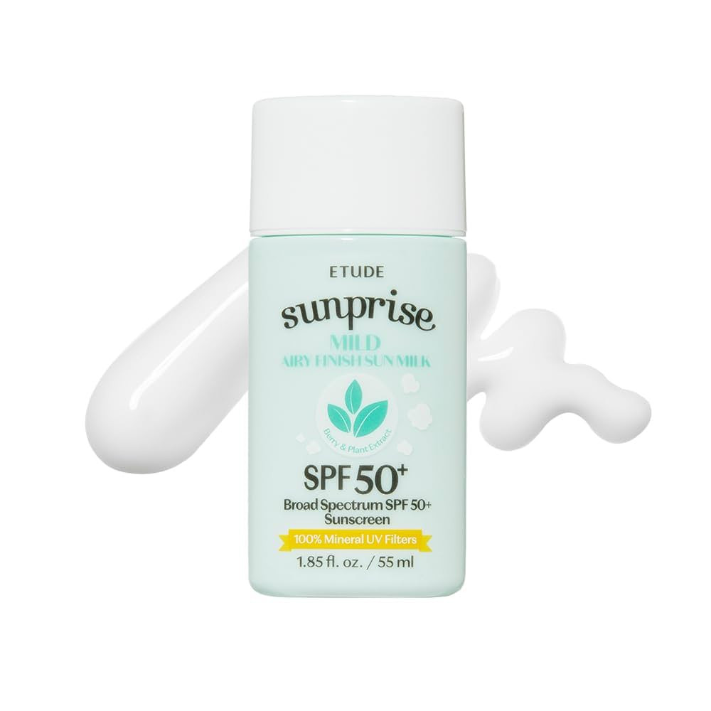 ETUDE Sunprise Sunscreen Mild Sun Milk SPF 50+ / PA++++ (55ml) | Sebum-free, Non-Sticky, Long Las... | Amazon (US)