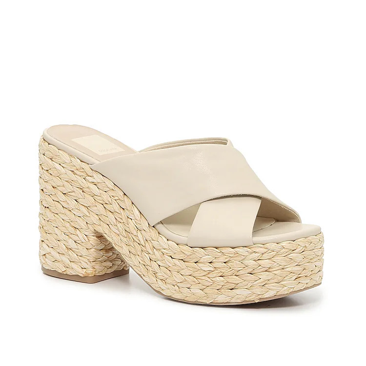 Dolce Vita Eliana Platform Sandal | Women's | Off White Synthetic | Size 9 | Sandals | DSW