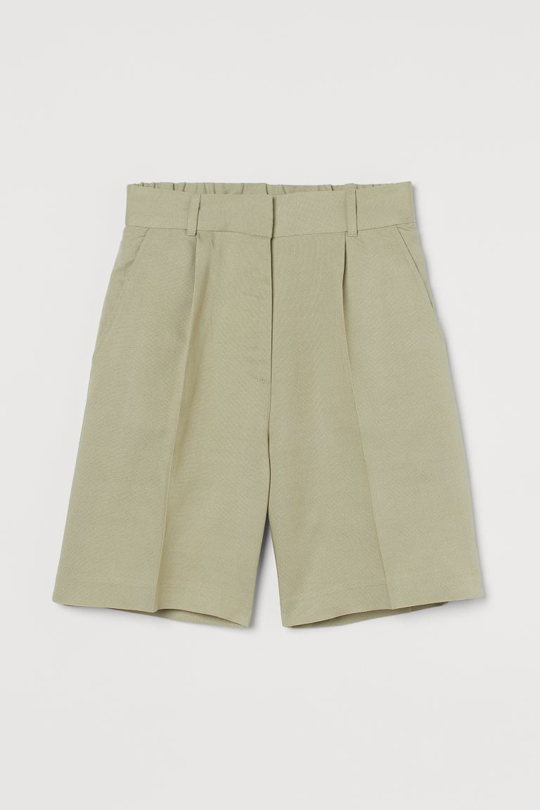 Linen-blend Bermuda Shorts | H&M (US + CA)