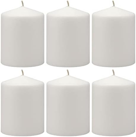 Amazon.com: Stonebriar 35 Hour Long Burning Unscented Pillar Candles, 3x4, White : Everything Els... | Amazon (US)