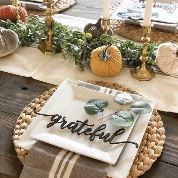 Holiday table word Place Setting | Etsy (US)