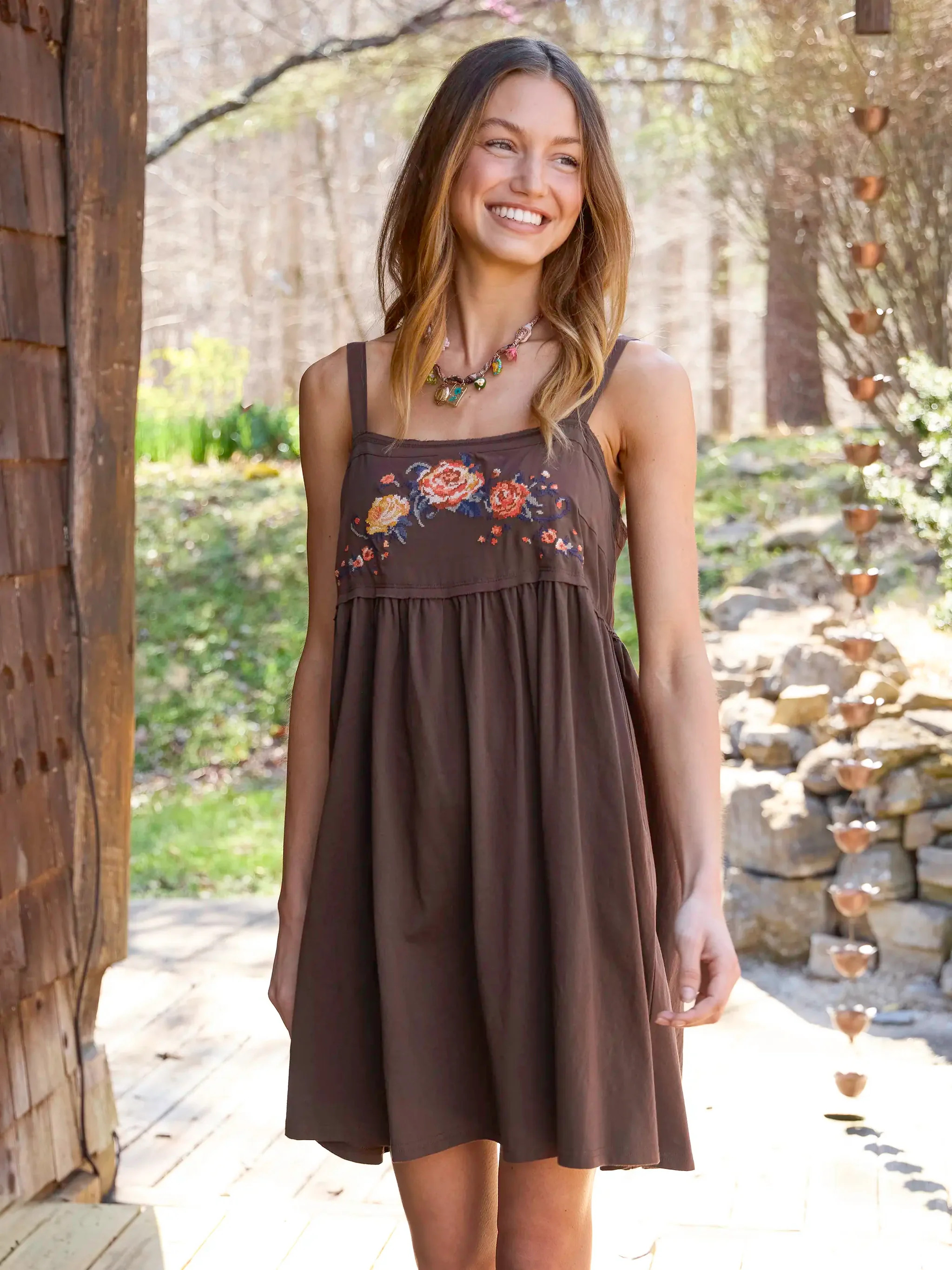 Patti Embroidered Mini Dress | Natural Life