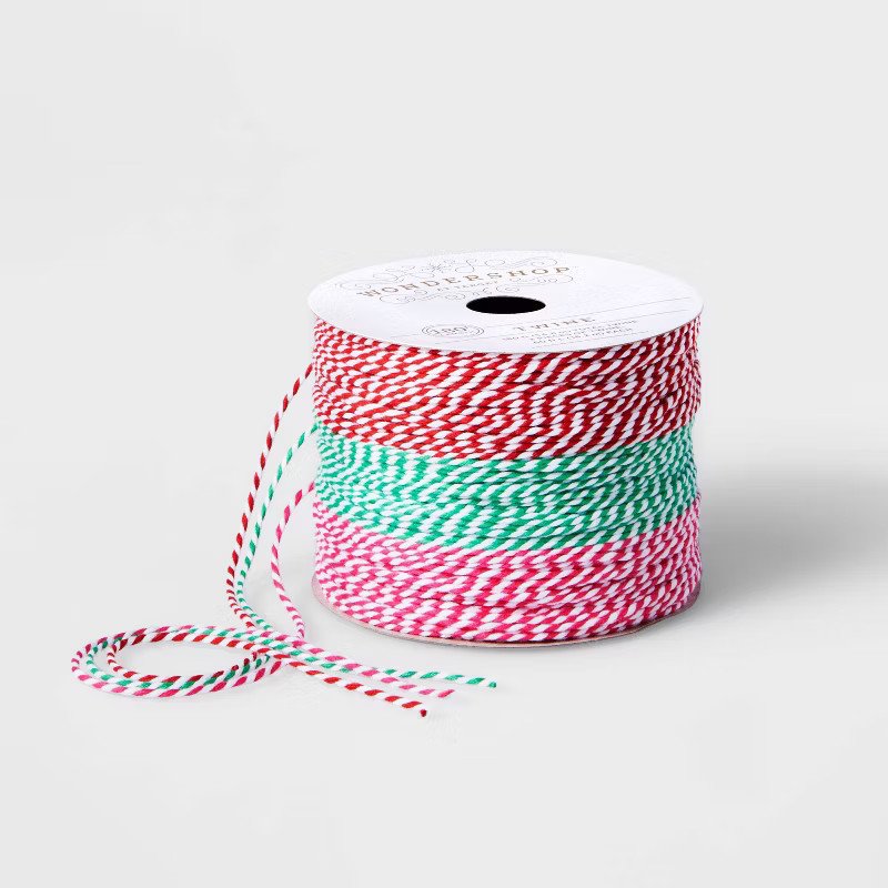 3ct Baker's Twine Ribbon Pink/Red/Apple Green 180ft - Wondershop™ | Target