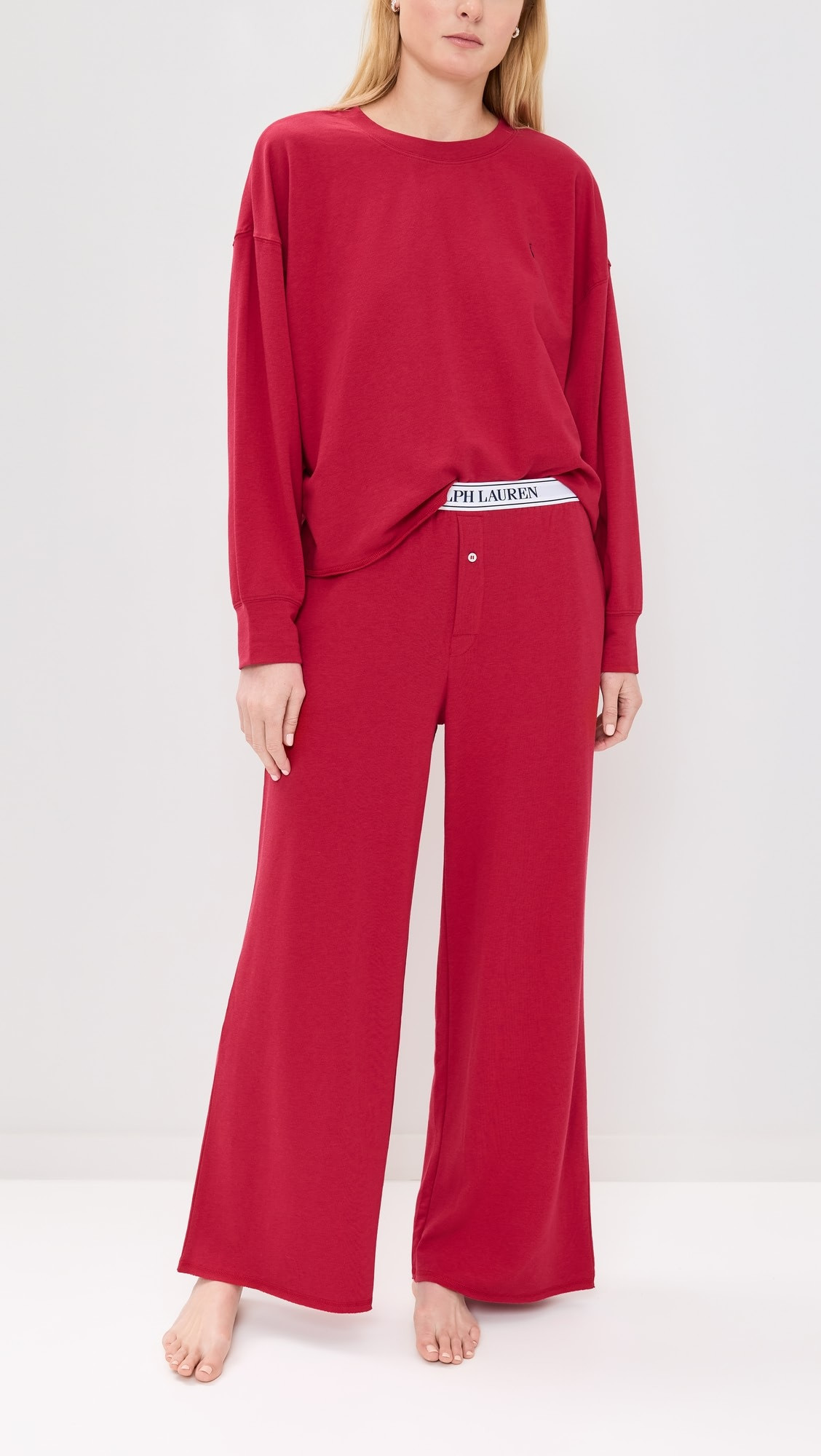 French Terry Long Sleeve Pajama Set | Shopbop