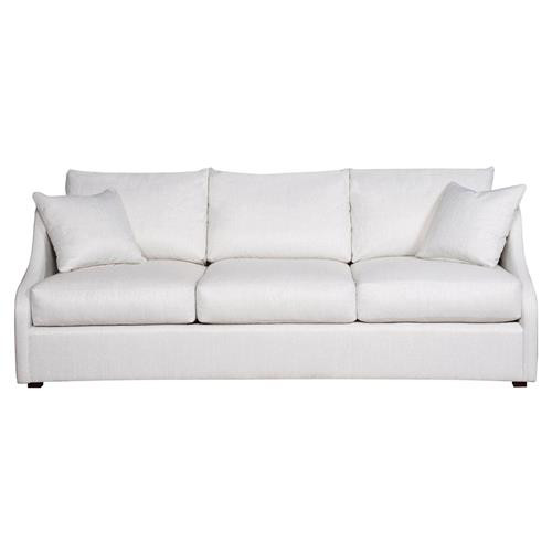 Vanguard Ease Cora Modern Classic White Performance Upholstered Sofa - 82"W | Kathy Kuo Home