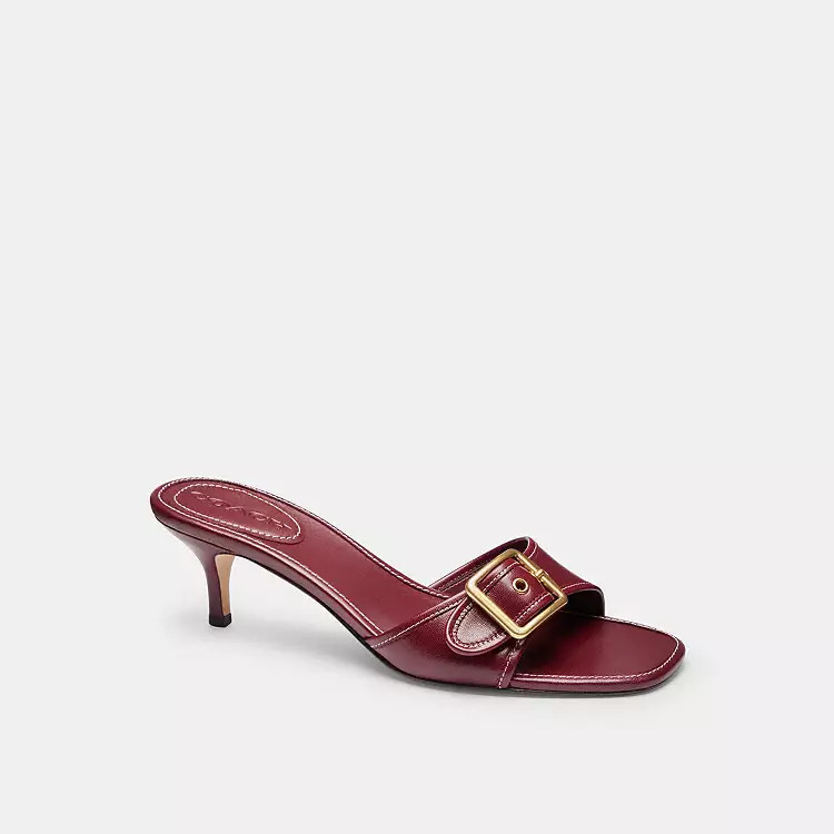 Coach Margot Sandal - Women's Sandals - Size 5 - Dark Cherry | Coach (US)