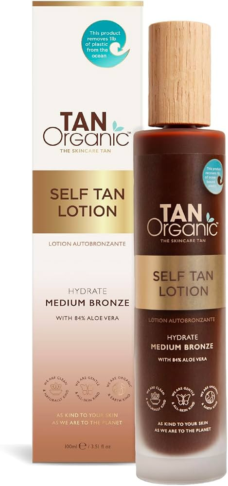 TanOrganic Self Tanning Lotion 100ml | Natural Organic Self Tanner for Face & Body | Natural-Look... | Amazon (US)