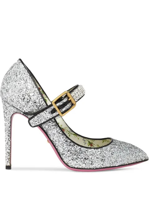 GucciGlitter pump with crystals | Farfetch (US)