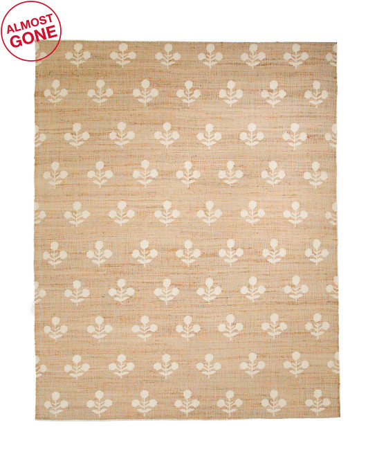 Floral Handwoven Natural Fiber Area Rug | TJ Maxx