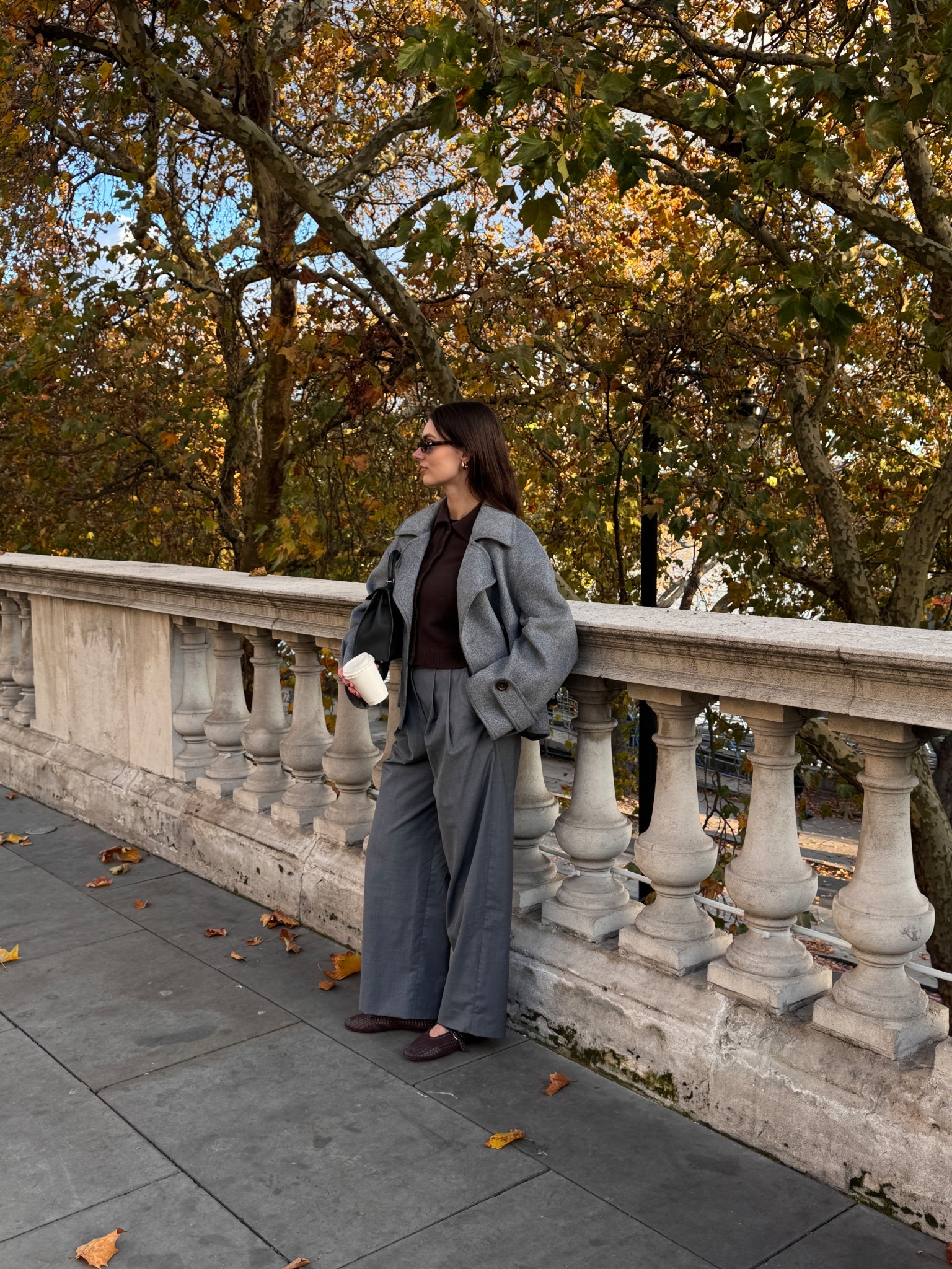 Grey cropped coat & wool trousers 

#LTKeurope #LTKwinter #LTKuk