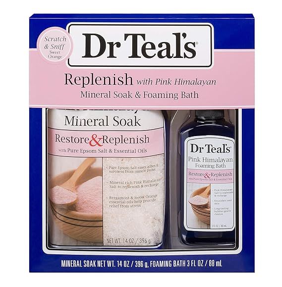 Dr. Teal's Epsom Salt - Pink Himalayan Salt Regimen Set with Reusable Container | Amazon (US)