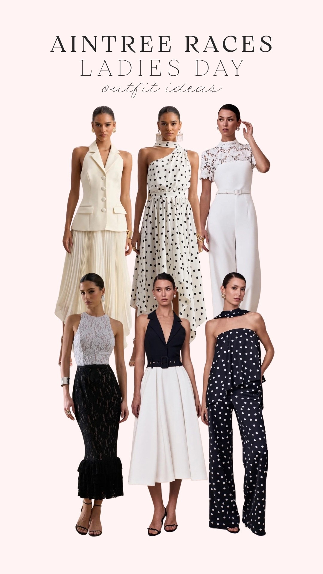 Monochrome outfit ideas for your next occasion! Perfect for ladies day!

Races outfit, horse racing, polka dots, monochromee

#LTKwedding #LTKspring #LTKdresses