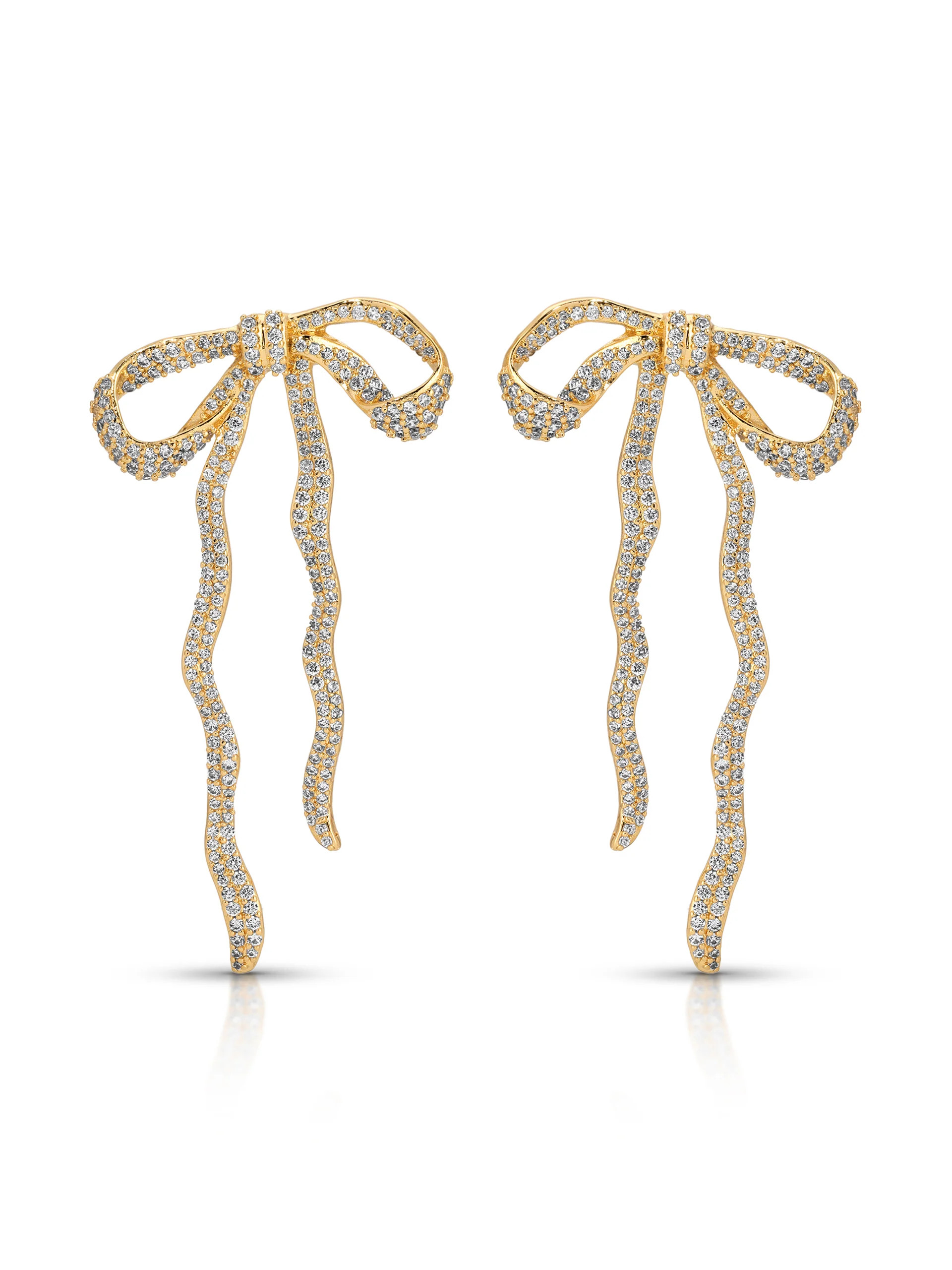 Pave Bow Earrings | Ettika