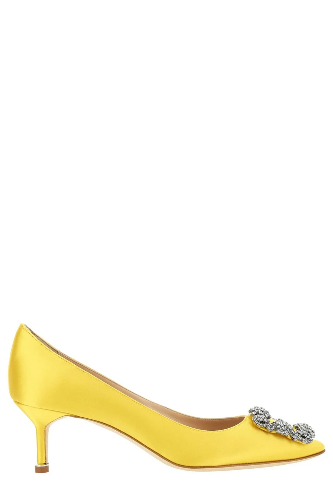 Manolo Blahnik Hangisi Embellished Satin Pumps | Cettire Global