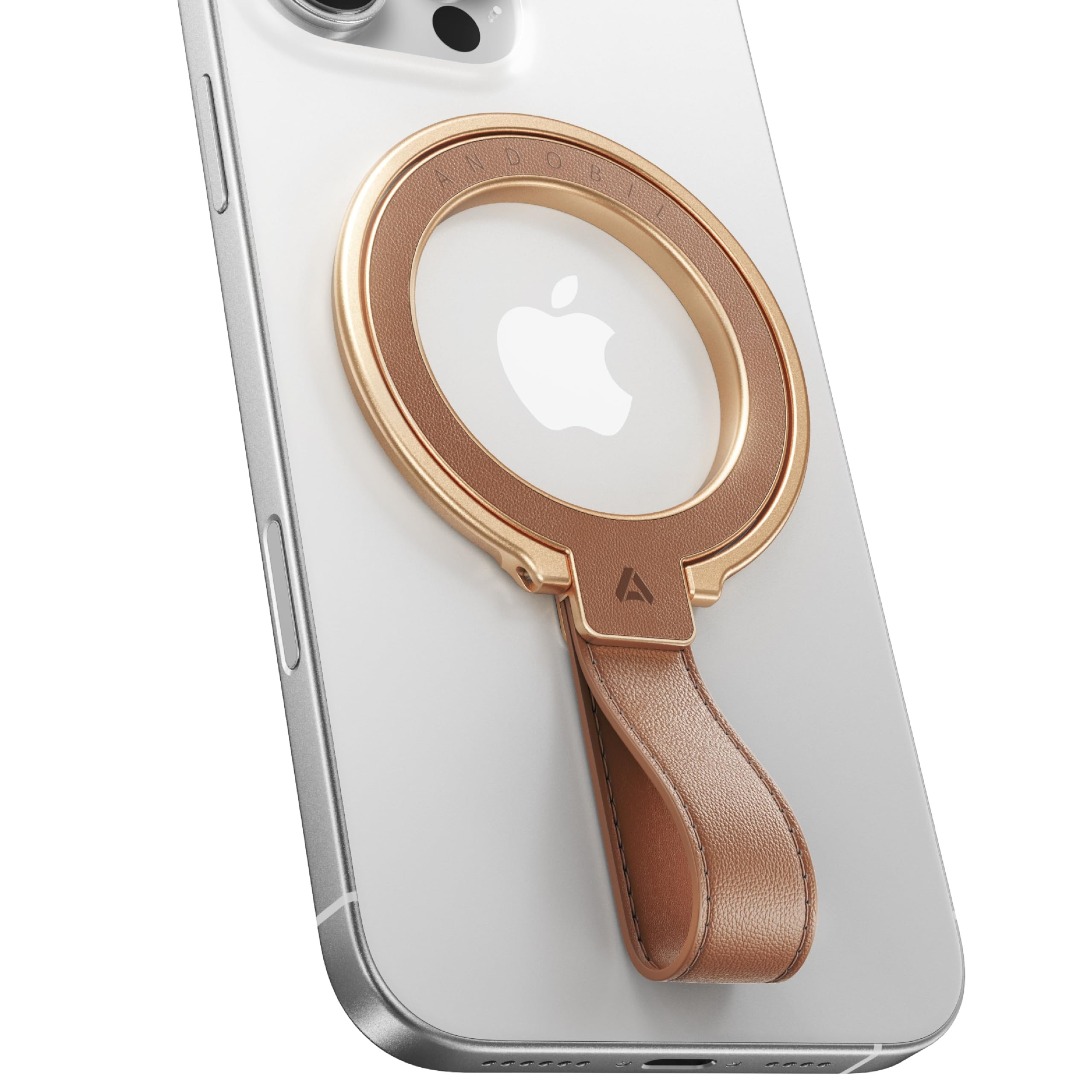 andobil [2025 Premium Leather] Magnetic Phone Grip for MagSafe [Longest Durable] Adjustable Phone... | Amazon (US)