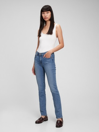 Mid Rise Classic Straight Jeans with Washwell | Gap (US)