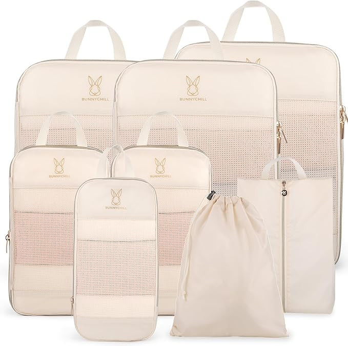 Expandable Compression Packing Cubes for Suitcases,6 Set Lightweight Compressible Travel Packing ... | Amazon (US)