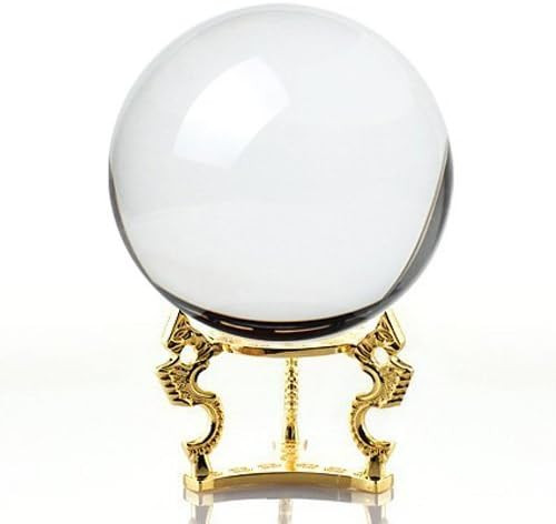 Amlong Crystal Clear Clear Crystal Ball Sphere 110mm (4.2 inch) Diameter with Golden Dragon Stand... | Amazon (US)