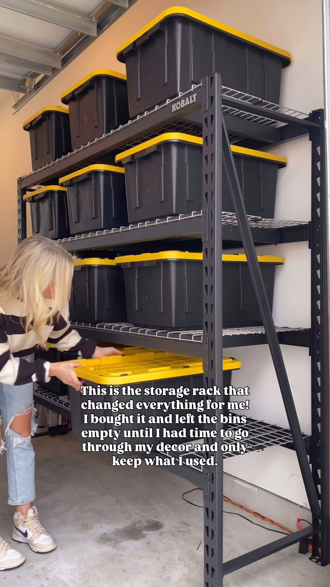 This storage rack has helped me organize my garage and has made holiday decorating and teardown a breeze. This is the 77 inch four-shelf unit and it holds 15 of the 17 gallon bins.


Organize, organization, garage, garage organization, holiday decor, Christmas decor, Halloween decor, fall decor, storage solutions, new year, Lowe’s

#LTKdayinmylife #LTKmomlife #LTKHome