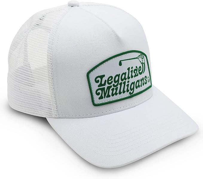 Funny Golf Legalize Mulligans Lucky Golfing Hat Embroidered Patch Mesh Back Trucker Snapback Hats... | Amazon (US)