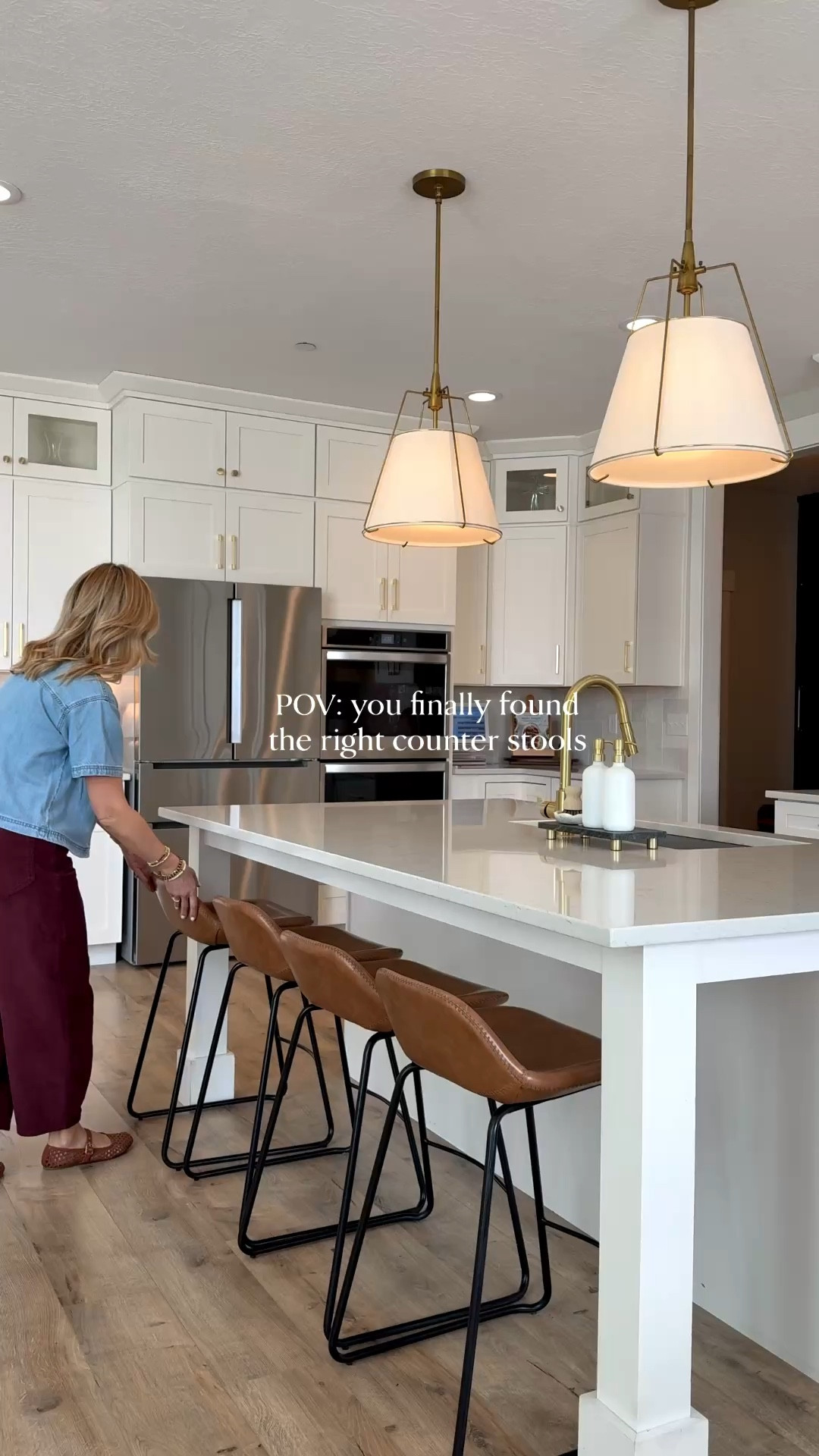 Bar stools are one of those pieces that took me forever to decide on.

We’ve actually been looking for the right ones since we moved in. The stools we had before worked for the time being, but they never quite felt like the ones.

Because they sit right in the middle of the kitchen, I wanted something that felt timeless, comfortable for everyday life, and sturdy enough for kids constantly climbing on them.

When I saw these, they just felt right. The curved wood lines and woven detail warm up the space while still keeping that clean, modern-classic look I love. 🤍

#LTKHome