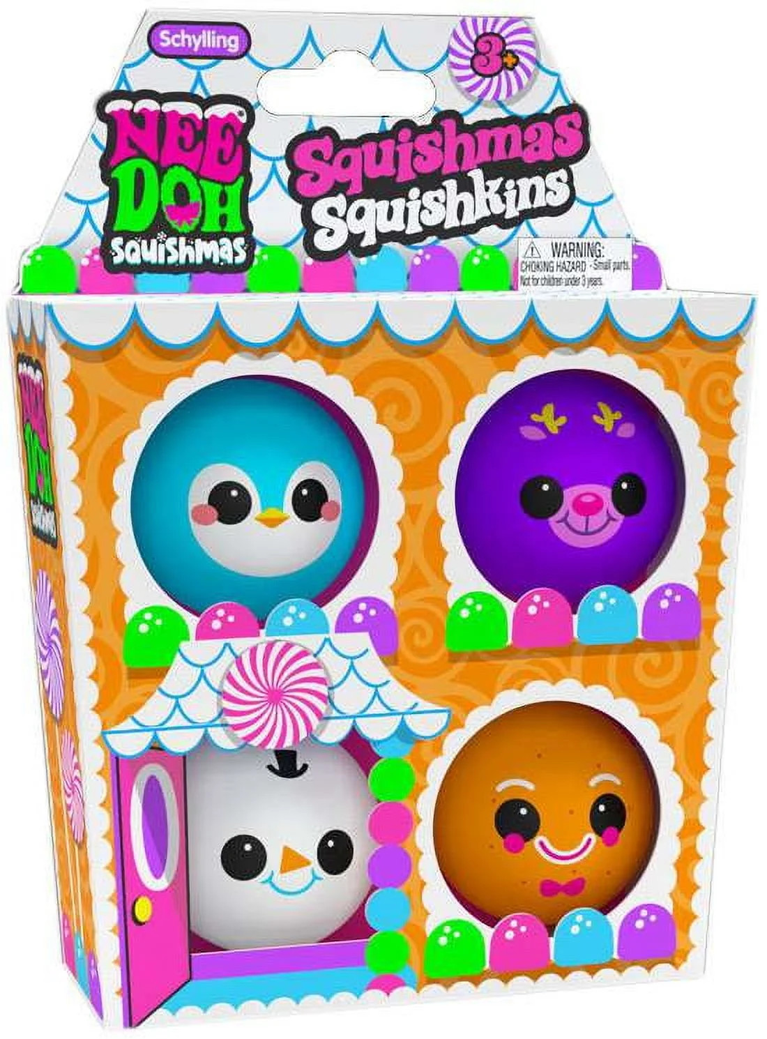 NeeDoh The Groovy Glob Squishmas Squishkins Stress Ball 4-Pack | Walmart (US)