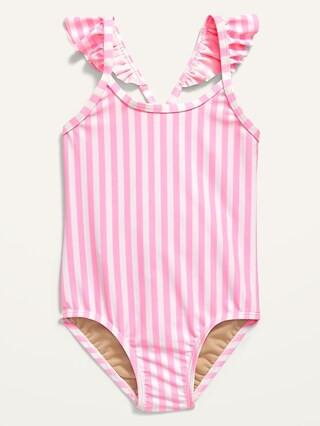 Printed Ruffle-Strap One-Piece Swimsuit for Toddler Girls | Old Navy (US)