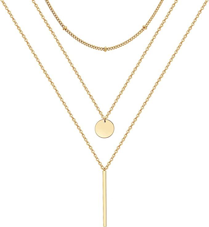 Giftall Dainty Necklaces for Women Layered Necklaces Gold Plated Coin Choker Necklace Women Jewel... | Amazon (US)