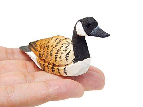Selsela Canada Goose Figurine Decoration Handmade Wooden Statue Duck Art Decoy Carved Bird Geese Branta Small Animal, Nature-Inspired Gifts & Collectibles Duck Art Statue | Amazon (US)