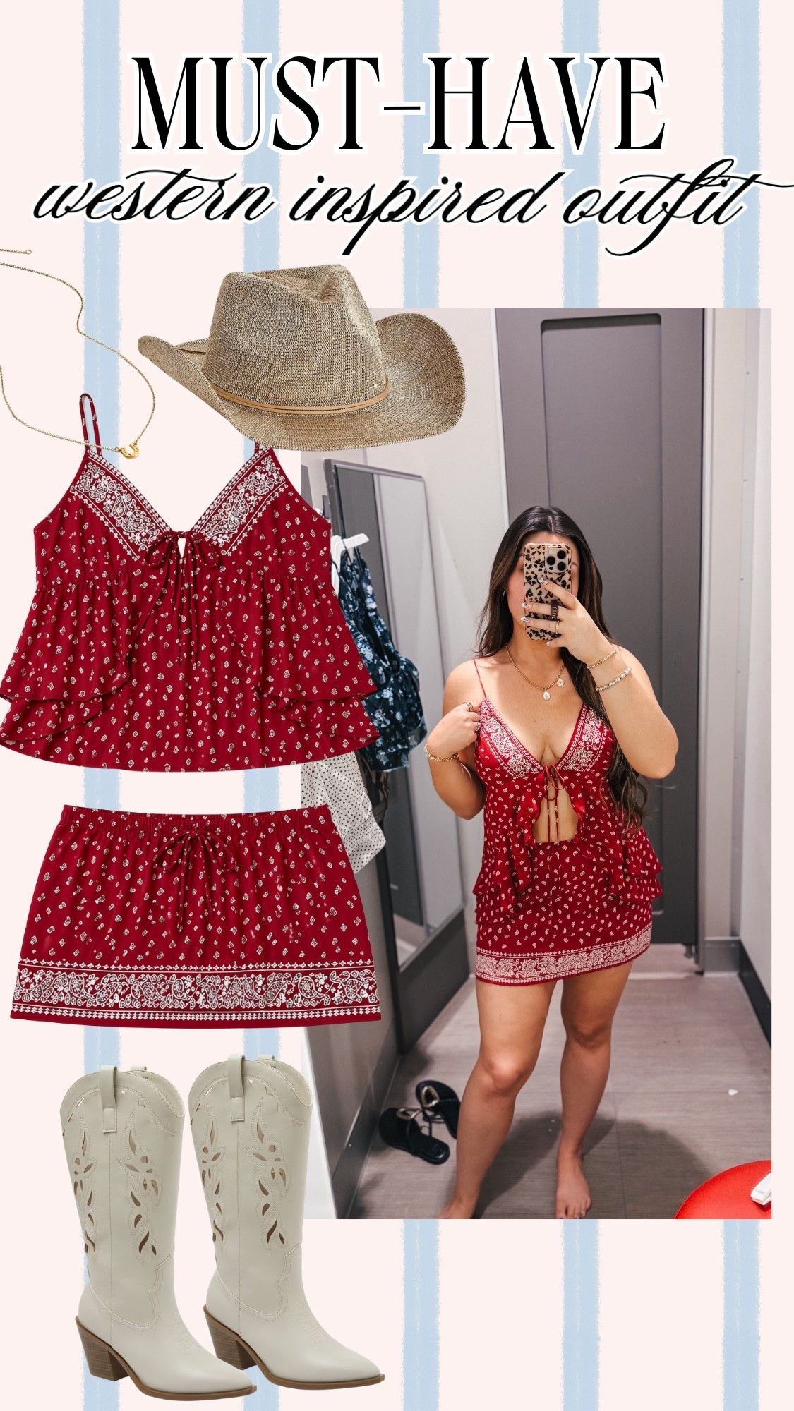 You can recreate this western inspired look with pieces that I grabbed from @Target! Such a cute outfit for any upcoming country concerts or festivals you are headed to!

#LTKootd #LTKgrwm #LTKdayinmylife