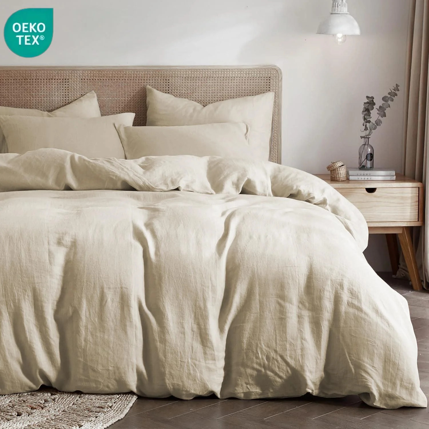 NAYOROOM 100% Organic Cotton Duvet Cover King Size, 3 Pieces Double Layer Cotton Gauze Bed Set Du... | Walmart (US)
