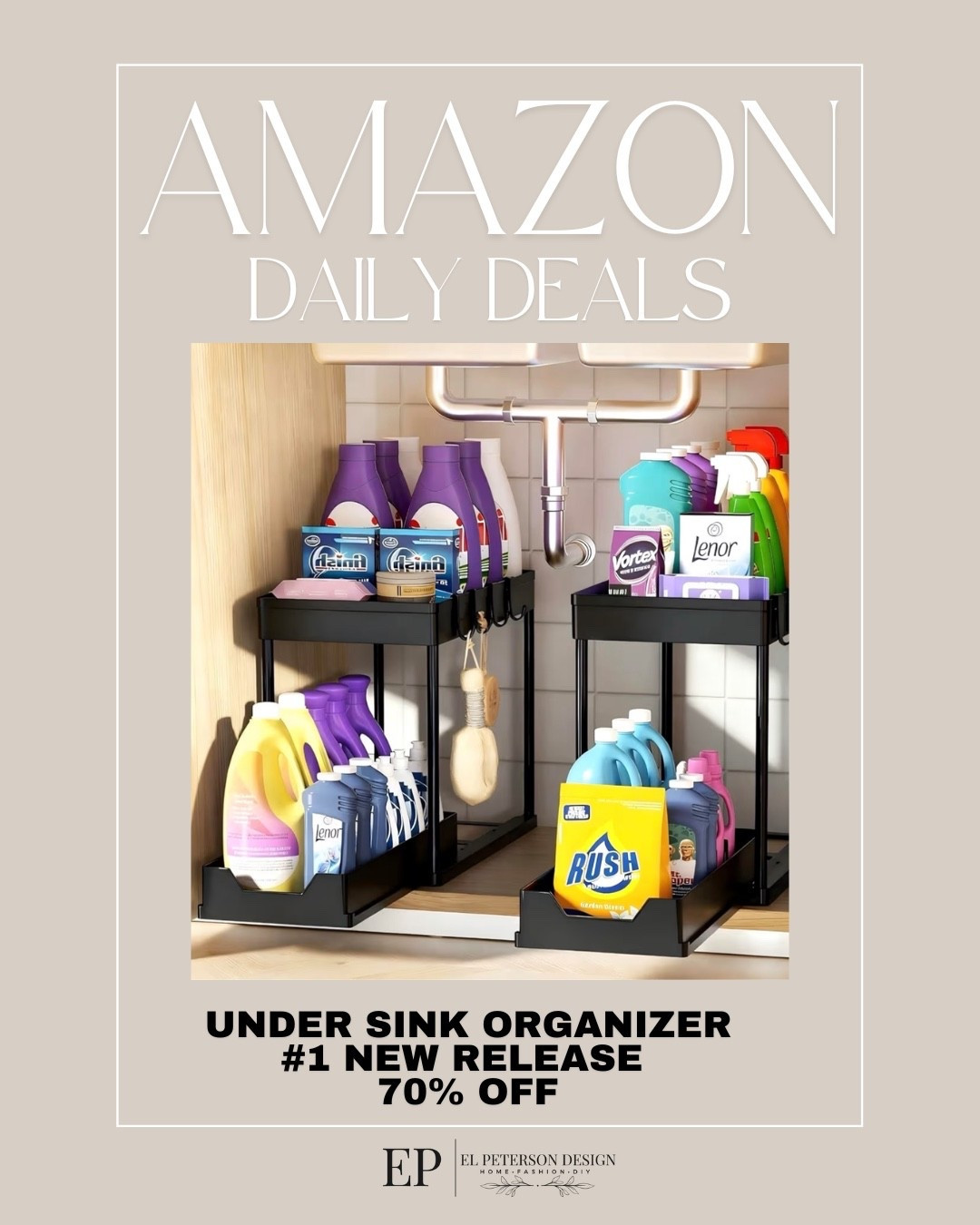 Amazon Daily Deals
Under sink storage organizer 

#LTKHome #LTKFindsUnder50 #LTKSaleAlert