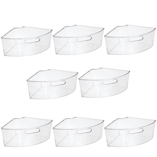 mDesign Lazy Susan Kitchen Food Storage Organizer Bin, 1/4 Wedge, 8 Pack | Target