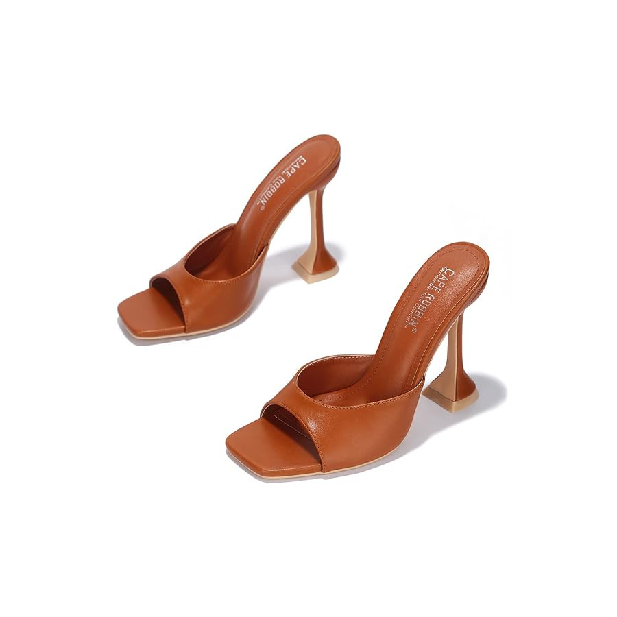 Cape Robbin Lithe Sexy High Heels for Women, Square Open Toe Shoes Heels | Amazon (US)