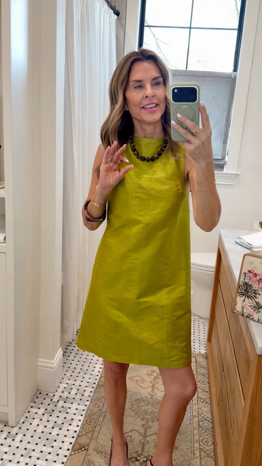 Spring dresses! I’m 5’6’’.
-Zara pink and white striped button up size XS
-Rue Sophie pleated skirt size TTS, XS 
-Julia Amory Nora dress size XS Discount Code TAMMY15
-Black and white Kenneth Cole dress size 0
-VICI denim dress size XS, size up one size for larger chest 
-Quince Mongolian cashmere pink sweater size S 

#LTKootd #LTKSeasonal #LTKOver40