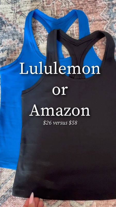 Look for less Lululemon Align tank. 
Wearing an xs 
Shorts are a medium 
Sneakers are tts 

#LTKFindsUnder50 #LTKActive #LTKShoeCrush