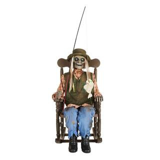 6.5 ft. Animated LED Rocking Chair Swamp Fisherman | The Home Depot