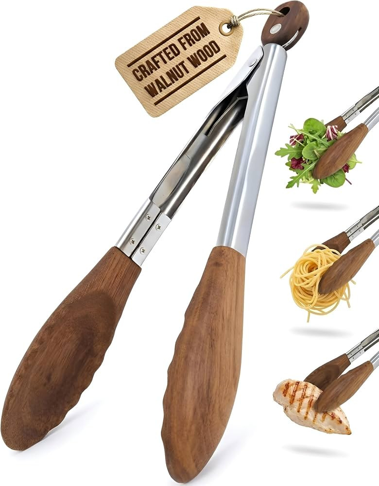 Boxiki Kitchen Walnut Wood Tongs 12 Inch - Cooking Salad Serving Tongs | Amazon (CA)
