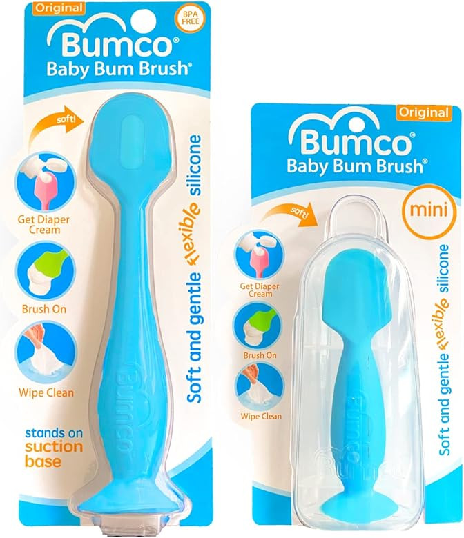 Baby Bum Brush Bumco Diaper Cream Spatula + Mini for Baby Butt Cream with Travel Case - Diaper Cr... | Amazon (US)