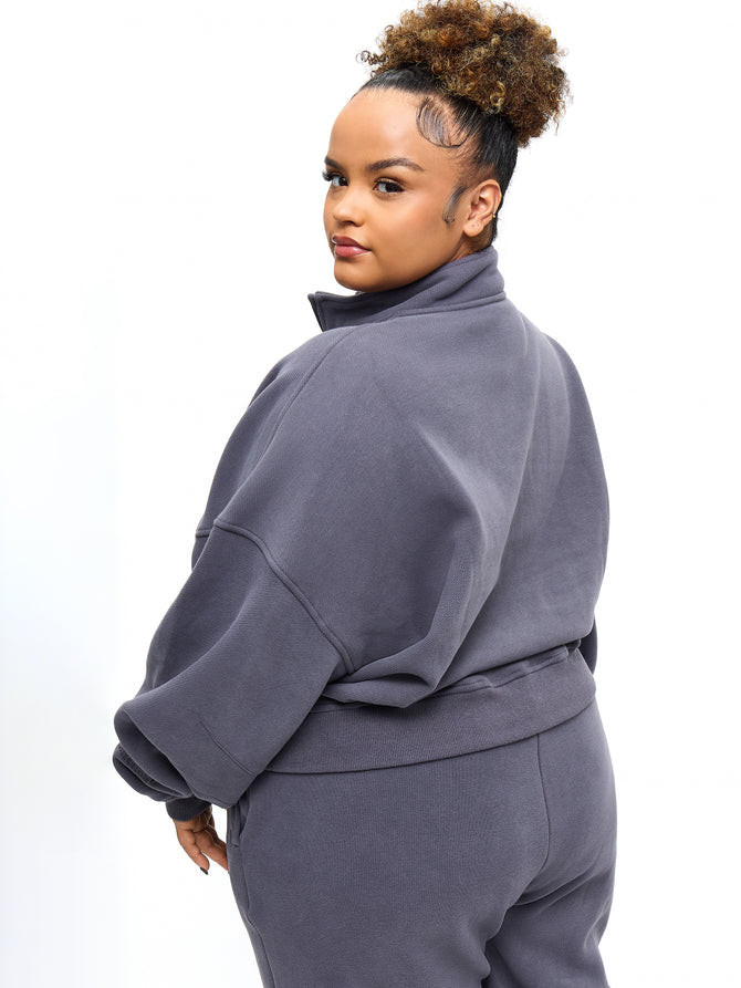 Plush Fleece Quarter Zip Pullover | Buffbunny