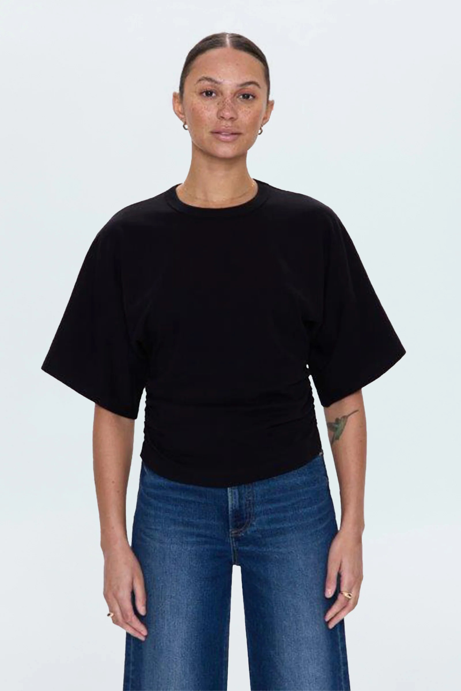 Veronica Kimono Sleeve Fitted Tee - White | Pistola Denim