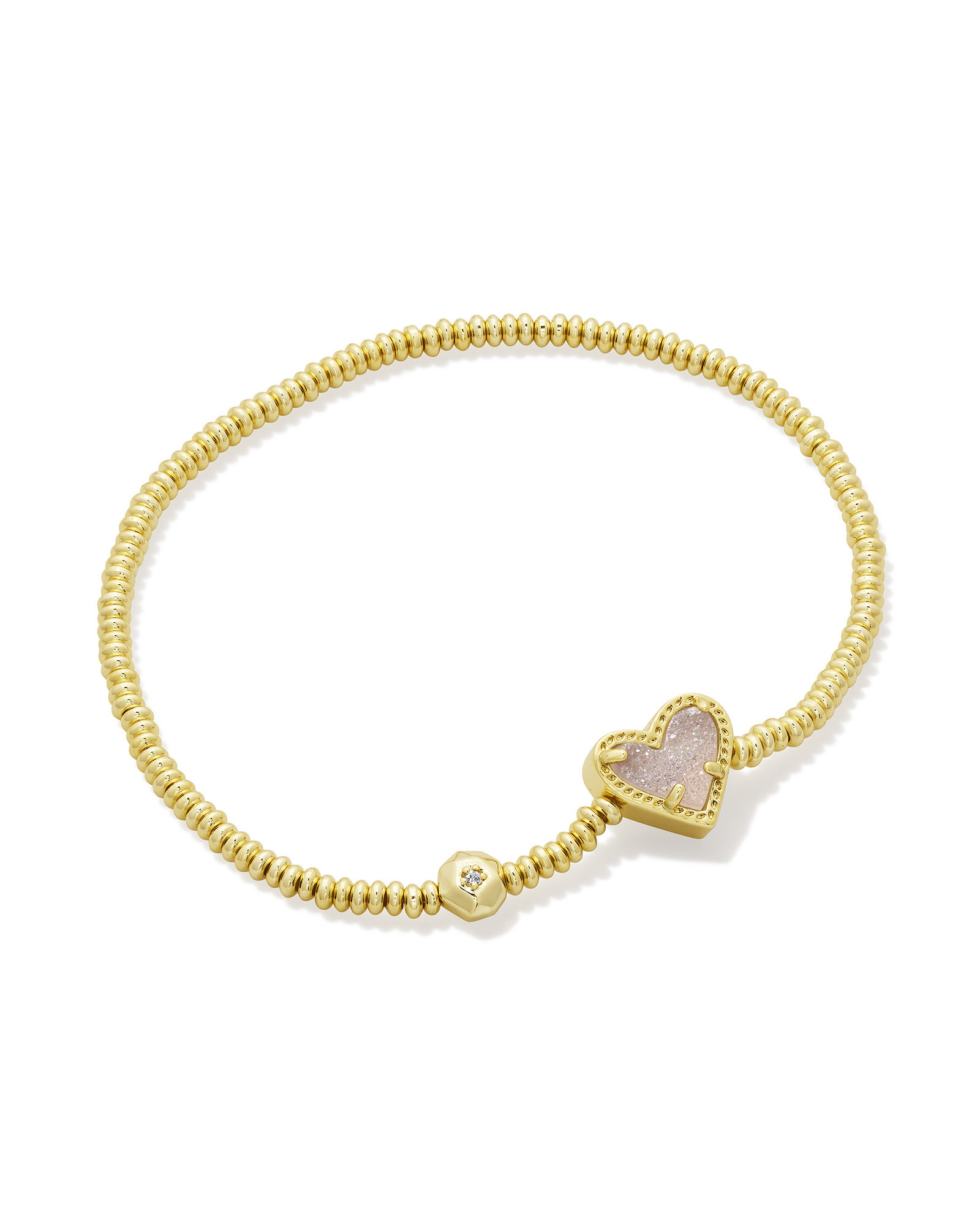 Ari Heart Gold Stretch Bracelet in Iridescent Drusy | Kendra Scott | Kendra Scott