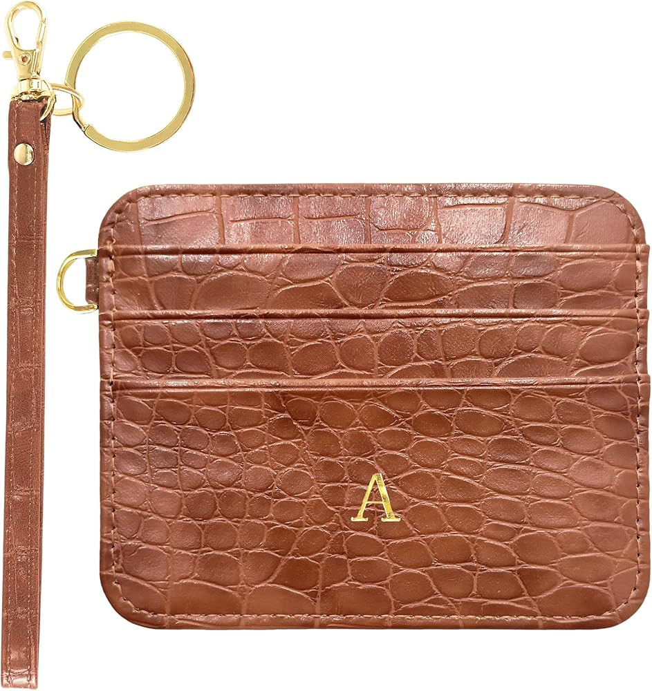 Initial Credit Card Holder for Women RFID Card Holder Wallet Woman Thanksgiving Christmas Valenti... | Amazon (US)