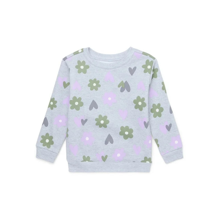Garanimals Toddler Girl Print Fleece Sweatshirt, Sizes 2T-5T | Walmart (US)